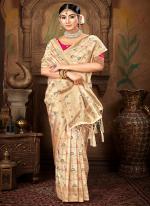 Silk Pink Traditional Wear Weaving Saree